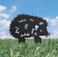 Hedgehog Iron Silhouette Facing Right in the Garden