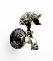Antique Finish Hedgehog Garden Tap