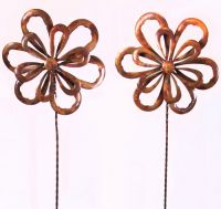 “Helenium Flower” Copper Plated Wind Dancer