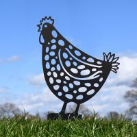 Black Spotted Hen Silhouette