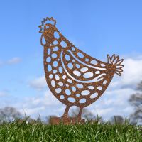 Rustic Spotted Hen Silhouette Rustic Spotted Hen Silhouette