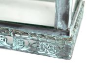 Close up of intricate detail on exterior wall light