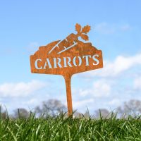 "Carrots" Vegetable Label in Situ