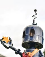 Close up of Hero Robot Head Close up of Hero Robot Head