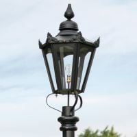 Black Concordia Hexagonal Extra Large Lantern & Lamp Post Set Black Concordia Hexagonal Extra Large Lantern & Lamp Post Set