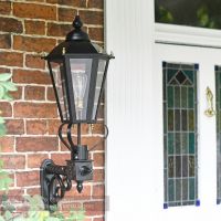 Hexagonal Victorian Wall Light Installed By Front Door Hexagonal Victorian Wall Light Installed By Front Door