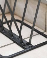 Close-Up of Metal Frame on 4 Pair Boot or Wellie Rack Close-Up of Metal Frame on 4 Pair Boot or Wellie Rack