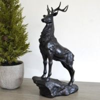 Deep Bronze Finish Highland Stag Ornament 