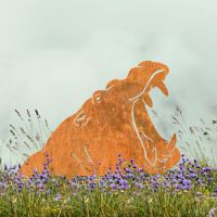 Rustic Hippo Head Silhouette in Situ Rustic Hippo Head Silhouette in Situ