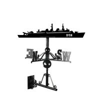 HMS Antrim D18 Weathervane on White Background