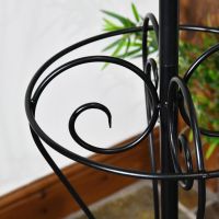 Black Hallway Butler Hat & Coat Stand Base Close-Uo Black Hallway Butler Hat & Coat Stand Base Close-Uo