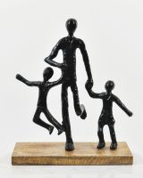 side angle of cast aluminium home interior decor statue