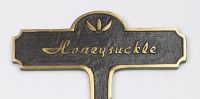 Honeysuckle Brass Garden Plant Marker