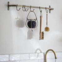 Industrial Steel Kitchen Hook Rack