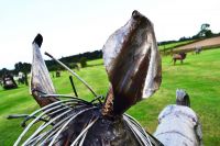 Hand Made Fabricated Steel Horse Sculpture Hand Made Fabricated Steel Horse Sculpture