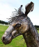 Hand Made Fabricated Steel Horse Sculpture Hand Made Fabricated Steel Horse Sculpture