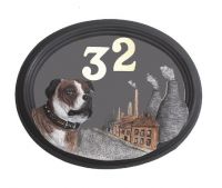 House Sign - Hand Painted - Staffordshire Bull Terrier