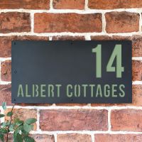 "Albert" House Sign Finished in Pale Green