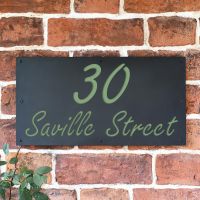 "Saville" House Sign Finished in a Pale Green