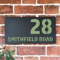 "Smithfield" House Sign Finished in a Pale Green