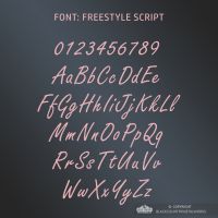 All Letters and Numbers in the Freestyle Script Font All Letters and Numbers in the Freestyle Script Font