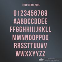 All Letters and Numbers in the Bebas Neue Script Font