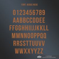 All Letters and Numbers in the Bebas Neue Script Font