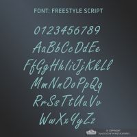 All Letters and Numbers in the Freestyle Script Font