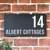 "Albert" House Sign Finished in White