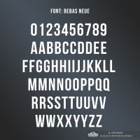 All Letters and Numbers in the Bebas Neue Script Font