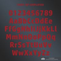 All Letters and Numbers in the Simplified Font