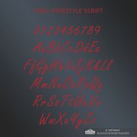 All Letters and Numbers in the Freestyle Script Font