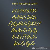 All Letters and Numbers in the Freestyle Script Font All Letters and Numbers in the Freestyle Script Font