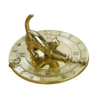 Polished Brass Feline Sundial Polished Brass Feline Sundial