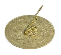 Polished Brass Tudor Rose Sundial