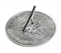 Sunface Bright Chrome Garden Sundial - 120mm  Sunface Bright Chrome Garden Sundial - 120mm