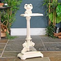 Ornate Umbrella & Walking Stick Stand Finished in Cream