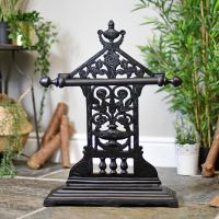 Traditional iron black umbrella and walking stick stand Traditional iron black umbrella and walking stick stand