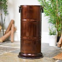 Entrance door way umbrella stand finished in antique copper