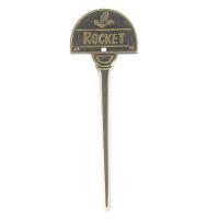 Rocket solid brass herb label