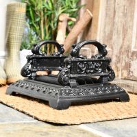 Cast iron heavy duty boot scraper