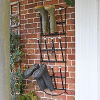 "Edcote" Black Wall Mounted 6 Pair Boot Rack 