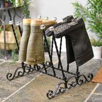 Traditional welly boot storage finished in black Traditional welly boot storage finished in black