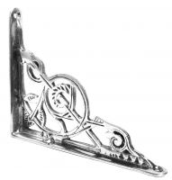 Bright Chrome Trellis Shelf Bracket on side