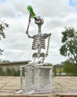 In situ photo of "Benny" the Boozy Skeleton - Silver