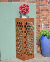 In situ photo of Rustic Honeycomb Decorative Garden Column
