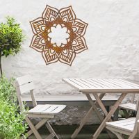 Mandela Wall Art in Use in the Garden Mandela Wall Art in Use in the Garden