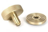 Close-Up of 90mm Individual Satin Brass "Temple" Beehive Centre Door Knob Close-Up of 90mm Individual Satin Brass "Temple" Beehive Centre Door Knob