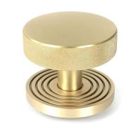 Individual Satin Brass "Temple" Beehive Centre Door Knob - 90mm Individual Satin Brass "Temple" Beehive Centre Door Knob - 90mm