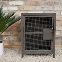 Industrial Cage Cabinet in Situ in the Living Room